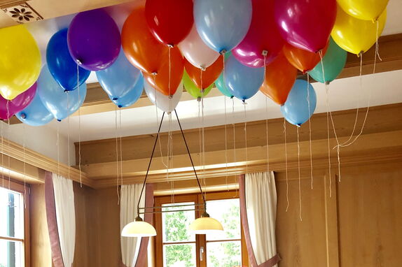 Luftballons in der Stube